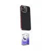 ieg™ iPhone 15 Pro Max Kılıf Kıvılcım Modern Özel Seri - Siyah Bilvis 5in1 5D Magic Hayalet Cam Ekran Koruyucu