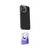 ieg™ iPhone 15 Pro Max Kılıf Kıvılcım Modern Özel Seri - Siyah Bilvis 5in1 5D Magic Hayalet Cam Ekran Koruyucu