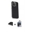 ieg™ iPhone 15 Pro Max Kılıf Kıvılcım Modern Özel Seri - Siyah Vanessa Magic Cam + Raze Metal Kamera Lens - GS