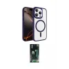 ieg™ iPhone 15 Pro Max Kılıf Kıvılcım Prime - Şeffaf 360 Full Body Arka Koruyucu