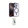 ieg™ iPhone 15 Pro Max Kılıf Kıvılcım Prime - Şeffaf Pasifik Cam Ekran Koruyucu