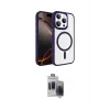 ieg™ iPhone 15 Pro Max Kılıf Kıvılcım Prime - Siyah Vanessa Magic Hayalet Cam