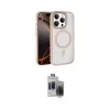 ieg™ iPhone 15 Pro Max Kılıf Kıvılcım Prime - Siyah Vanessa Magic Hayalet Cam