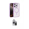 ieg™ iPhone 15 Pro Max Kılıf Kıvılcım Prime - Siyah Vanessa Magic Hayalet Cam