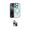 ieg™ iPhone 15 Pro Max Kılıf Kıvılcım Prime - Siyah Vanessa Magic Hayalet Cam