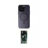 ieg™ iPhone 15 Pro Max Kılıf Kozmos Çizgi Prime - Siyah 360 Mat Full Body Arka Koruyucu