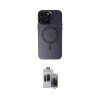 ieg™ iPhone 15 Pro Max Kılıf Kozmos Çizgi Prime - Siyah Vanessa Magic Hayalet Cam