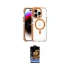 ieg™ iPhone 15 Pro Max Kılıf Kozmos Doku Koleksiyonu - Siyah Buffer Hayalet Cam Ekran Koruyucu
