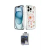 ieg™ iPhone 15 Pro Max Kılıf Kozmos Doku - Siyah Vanessa Magic Cam