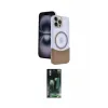 ieg™ iPhone 15 Pro Max Kılıf Kozmos Form Özel Seri - Şeffaf 360 Full Body Arka Koruyucu