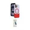 ieg™ iPhone 15 Pro Max Kılıf Kozmos Form Özel Seri - Şeffaf Pasifik Cam Ekran Koruyucu