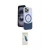 ieg™ iPhone 15 Pro Max Kılıf Kozmos Form Özel Seri - Şeffaf Pasifik Cam Ekran Koruyucu