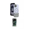 ieg™ iPhone 15 Pro Max Kılıf Kozmos Form Özel Seri - Siyah 360 Mat Full Body Arka Koruyucu