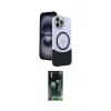 ieg™ iPhone 15 Pro Max Kılıf Kozmos Form Özel Seri - Siyah 360 Mat Full Body Arka Koruyucu