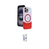 ieg™ iPhone 15 Pro Max Kılıf Kozmos Form Özel Seri - Siyah Bilvis 0.18mm Plus Cam Ekran Koruyucu
