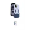 ieg™ iPhone 15 Pro Max Kılıf Kozmos Form Özel Seri - Siyah Bilvis 0.18mm Plus Cam Ekran Koruyucu