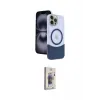 ieg™ iPhone 15 Pro Max Kılıf Kozmos Form Özel Seri - Siyah Bilvis 3D Cam Ekran Koruyucu