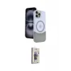 ieg™ iPhone 15 Pro Max Kılıf Kozmos Form Özel Seri - Siyah Bilvis 3D Cam Ekran Koruyucu