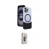 ieg™ iPhone 15 Pro Max Kılıf Kozmos Form Özel Seri - Siyah Bilvis 3D Cam Ekran Koruyucu