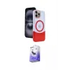 ieg™ iPhone 15 Pro Max Kılıf Kozmos Form Özel Seri - Siyah Bilvis 5in1 5D Magic Hayalet Cam Ekran Koruyucu