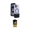 ieg™ iPhone 15 Pro Max Kılıf Kozmos Form Özel Seri - Siyah Buffer Cam Ekran Koruyucu
