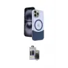 ieg™ iPhone 15 Pro Max Kılıf Kozmos Form Özel Seri - Siyah Vanessa Magic Hayalet Cam