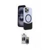 ieg™ iPhone 15 Pro Max Kılıf Kozmos Form Özel Seri - Siyah Vanessa Magic Hayalet Cam