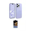 ieg™ iPhone 15 Pro Max Kılıf Kozmos Yansıma Özel Seri - Siyah Buffer Hayalet Cam Ekran Koruyucu