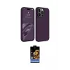 ieg™ iPhone 15 Pro Max Kılıf Kozmos Yansıma Özel Seri - Siyah Buffer Hayalet Cam Ekran Koruyucu