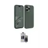 ieg™ iPhone 15 Pro Max Kılıf Kozmos Yansıma Özel Seri - Siyah Vanessa Magic Hayalet Cam