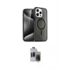 ieg™ iPhone 15 Pro Max Kılıf Nova Asil Prime - Siyah Vanessa Magic Hayalet Cam