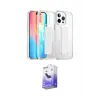 ieg™ iPhone 15 Pro Max Kılıf Nova Işık Koleksiyonu - Siyah Bilvis 5in1 5D Magic Hayalet Cam Ekran Koruyucu