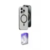 ieg™ iPhone 15 Pro Max Kılıf Odak Form Özel Seri - Siyah Bilvis 5in1 3D Magic Cam Ekran Koruyucu
