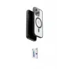 ieg™ iPhone 15 Pro Max Kılıf Pusula Form Serisi - Siyah Bilvis 0.18mm Plus Cam Ekran Koruyucu