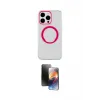 ieg™ iPhone 15 Pro Max Kılıf Pusula Form - Siyah 3D Antistatik Mat Seramik Nano Ekran Koruyucu