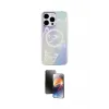 ieg™ iPhone 15 Pro Max Kılıf Pusula Form - Siyah 3D Antistatik Mat Seramik Nano Ekran Koruyucu