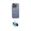ieg™ iPhone 15 Pro Max Kılıf Pusula Form - Siyah 3D Antistatik Seramik Nano Ekran Koruyucu