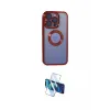 ieg™ iPhone 15 Pro Max Kılıf Pusula Form - Siyah 3D Antistatik Seramik Nano Ekran Koruyucu