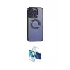 ieg™ iPhone 15 Pro Max Kılıf Pusula Form - Siyah 3D Antistatik Seramik Nano Ekran Koruyucu