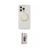 ieg™ iPhone 15 Pro Max Kılıf Pusula Form - Siyah Bilvis 3D Cam Ekran Koruyucu