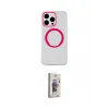 ieg™ iPhone 15 Pro Max Kılıf Pusula Form - Siyah Bilvis 3D Cam Ekran Koruyucu