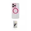 ieg™ iPhone 15 Pro Max Kılıf Pusula Form - Siyah Bilvis 3D Mat Cam Ekran Koruyucu