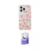 ieg™ iPhone 15 Pro Max Kılıf Pusula Form - Siyah Bilvis 5in1 5D Magic Hayalet Cam Ekran Koruyucu