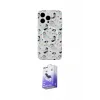 ieg™ iPhone 15 Pro Max Kılıf Pusula Form - Siyah Bilvis 5in1 5D Magic Hayalet Cam Ekran Koruyucu