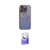 ieg™ iPhone 15 Pro Max Kılıf Pusula Form - Siyah Bilvis 5in1 5D Magic Hayalet Cam Ekran Koruyucu