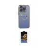ieg™ iPhone 15 Pro Max Kılıf Pusula Form - Siyah Buffer Hayalet Cam Ekran Koruyucu