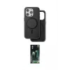 ieg™ iPhone 15 Pro Max Kılıf Pusula Işık Koleksiyonu - Şeffaf 360 Full Body Arka Koruyucu