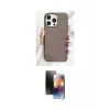 ieg™ iPhone 15 Pro Max Kılıf Pusula Modern - Siyah 3D Antistatik Mat Seramik Nano Ekran Koruyucu