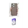 ieg™ iPhone 15 Pro Max Kılıf Pusula Modern - Siyah Bilvis 5in1 3D Magic Cam Ekran Koruyucu