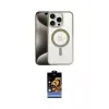 ieg™ iPhone 15 Pro Max Kılıf Siluet Çizgi Serisi - Siyah Buffer Hayalet Cam Ekran Koruyucu